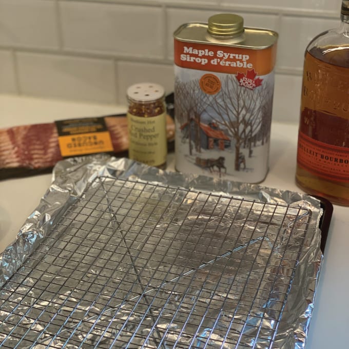 Tray and ingredients