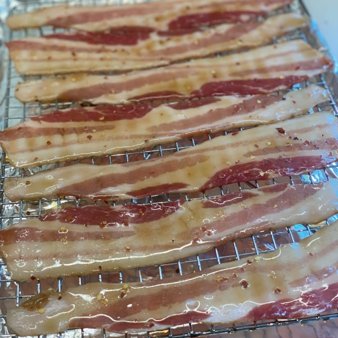 Bacon with glaze