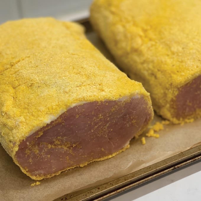 Crusted pork loin