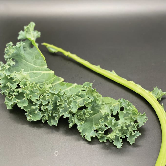Kale pulled from the stem