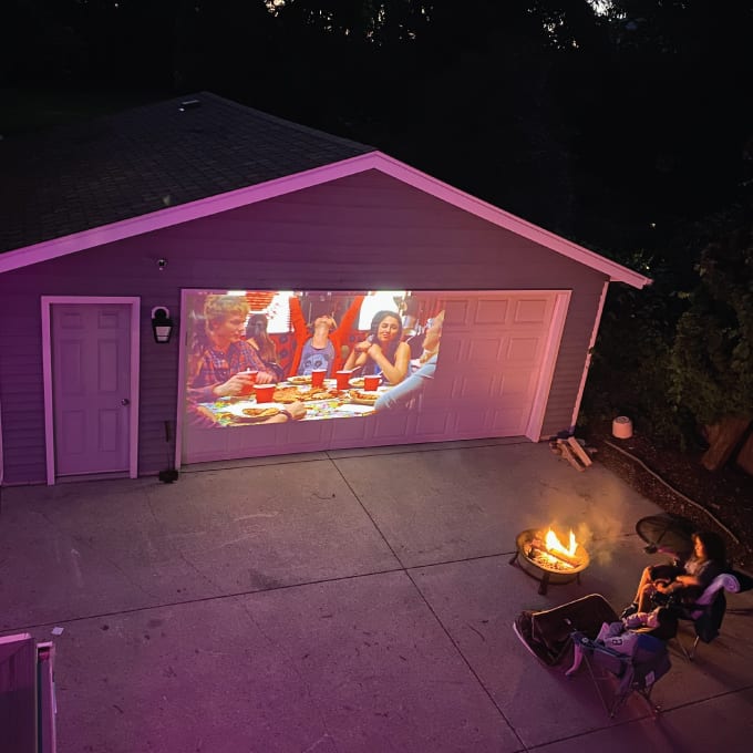 Movie on the garage
