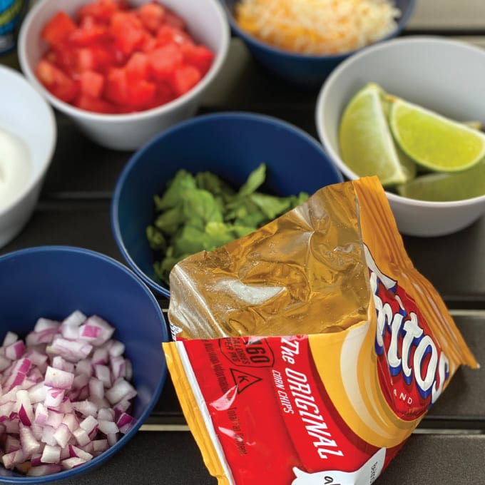 Chips cut open